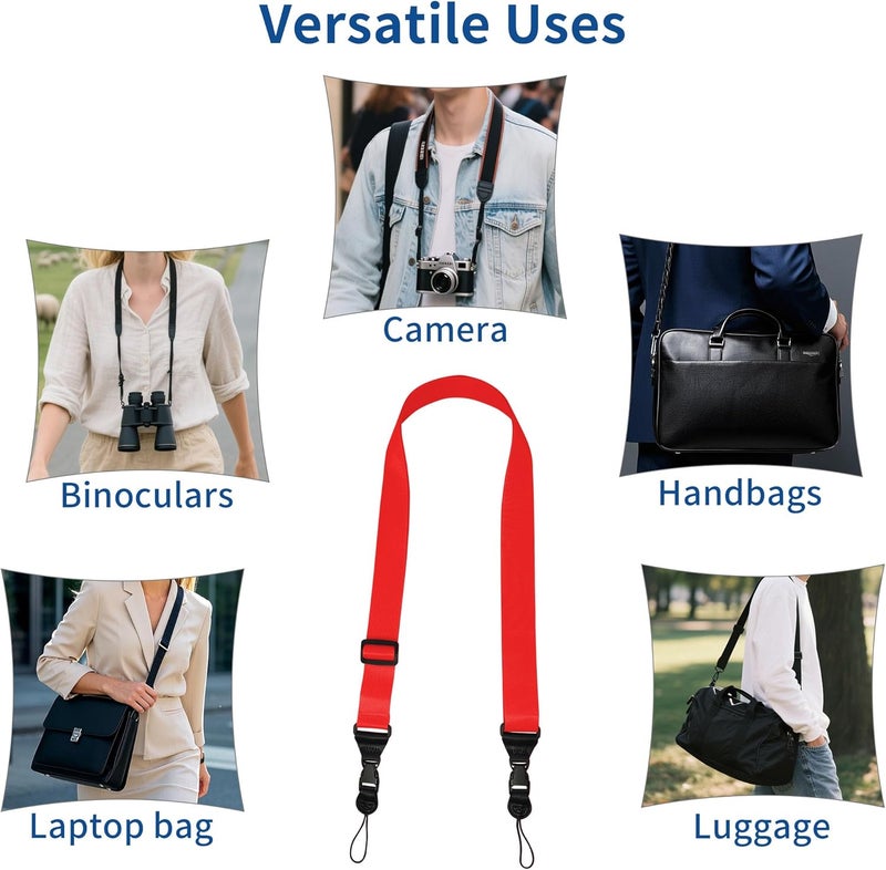 ATLRGISL Adjustable iPad Binocular Camera Strap, Comfortable Shoulder Strap Nylon Neck Lanyard for iPad/Samsung Tablet Case,Crossbody Laptop Luggage Bag (Red) - Image 5